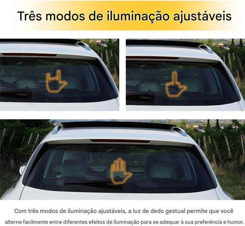 A08 - Luz de Gestos Engraçados para Carro com Controle Remoto