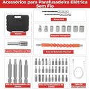 Mini Parafusadeira Recarregável 48 em 1 – A Solução Completa em Uma Só Mão
