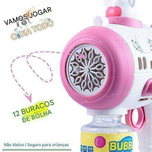 Bazuca de Bolhas Mágicas™ – Diversão Ilimitada para o Dia da Criança!