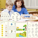 A32 -Caderno Mágico de Caligrafia Infantil Reutilizável – Kit Completo