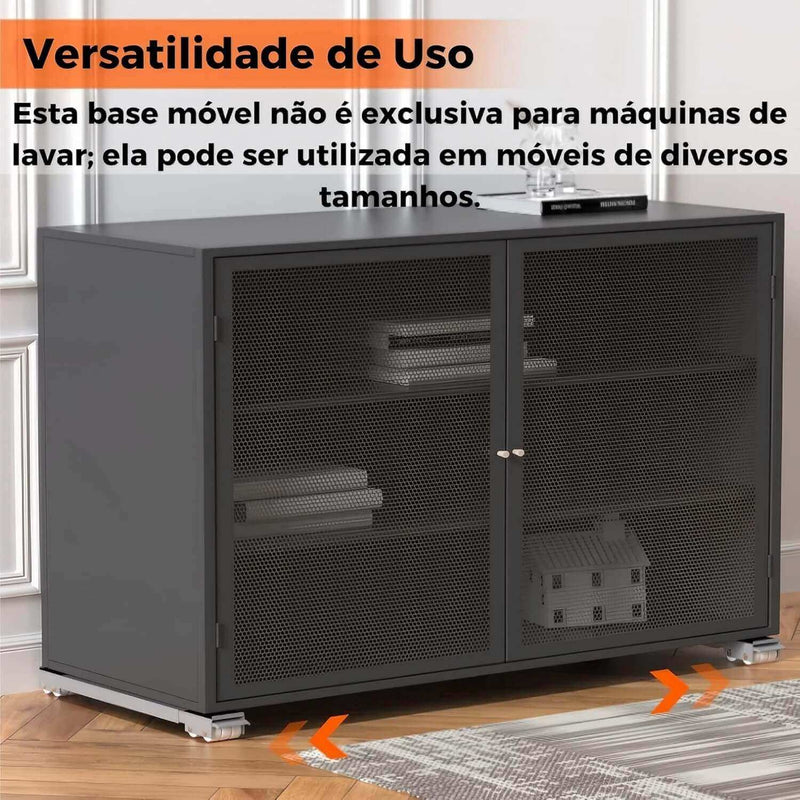 Suporte Ajustável com Rodinhas para Eletrodomésticos Pesados