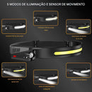 A17 - Lanterna de Cabeça LED 230° com Sensor de Movimento - Brilho Shop