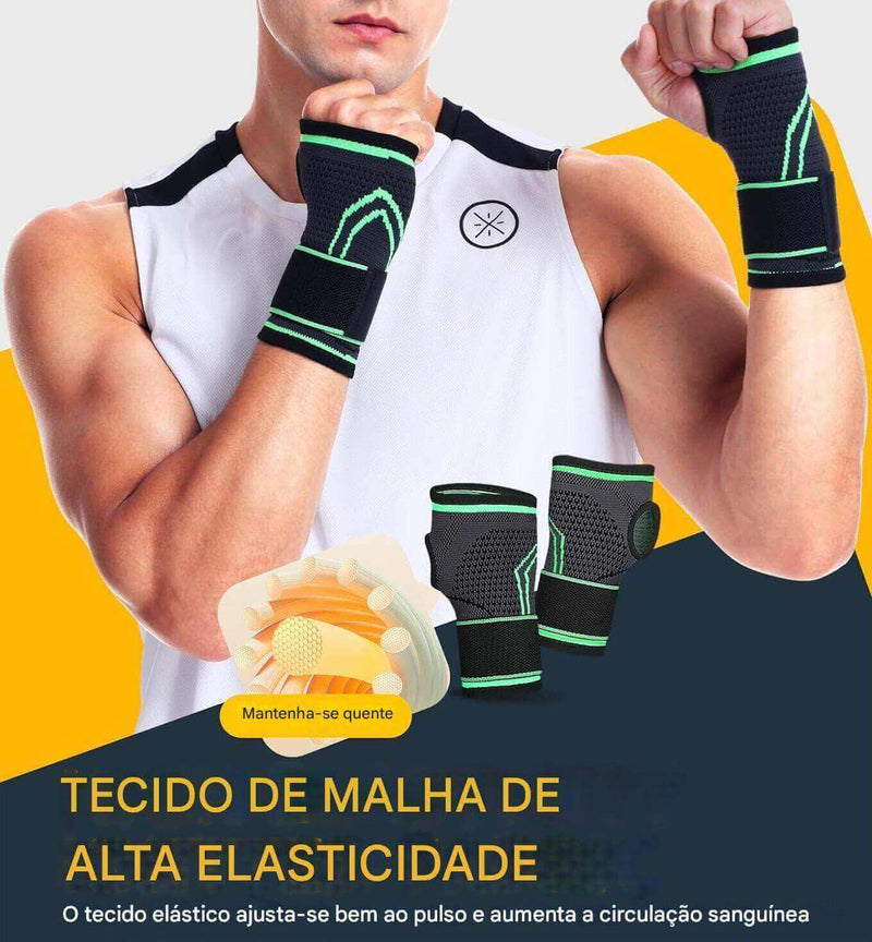 Protetor de Pulso com Compressão - PAGUE 1 E LEVE 2 🔥