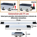 Suporte Ajustável com Rodinhas para Eletrodomésticos Pesados - Brilho Shop