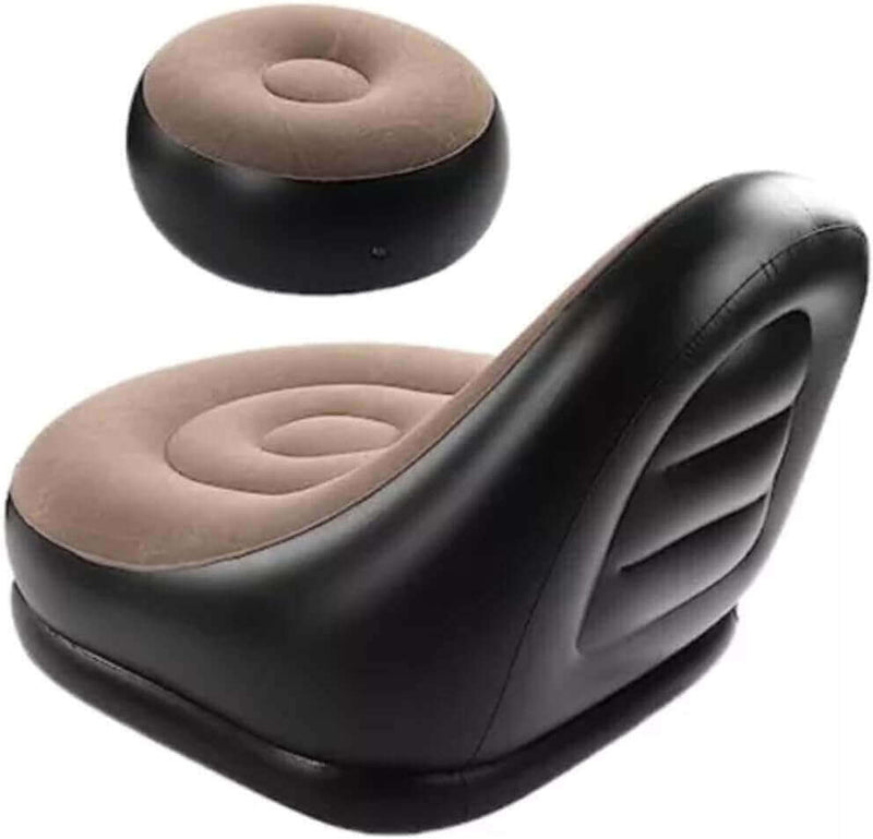 A21 - Poltrona Inflável Portátil em PVC Premium Com Bónus de Uma Bomba Manual