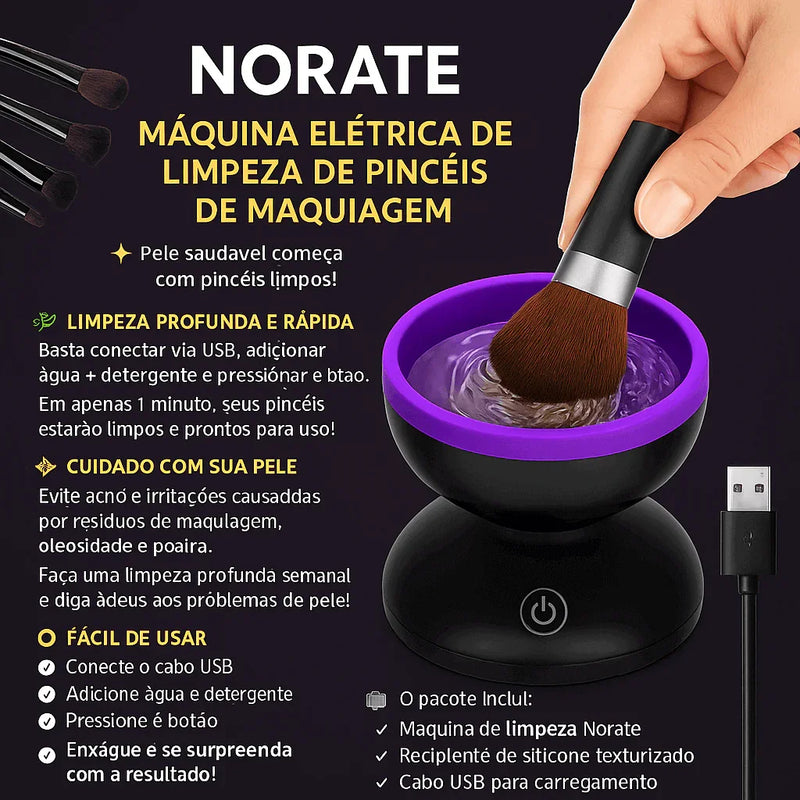 Limpador Elétrico de Pincéis de Maquiagem - Brilho Shop