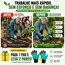 Luvas de Jardinagem com Garras Premium – Paga 1 Par e Leva 2 Pares | Últimas Unidades