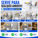 Saboneteira Autoadesiva Giratória Premium – Paga 1 Kit e Leva 2 Kits | Últimas Unidades