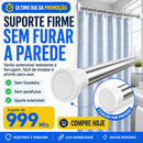 Varão Extensor Ajustável Sem Furos Multiuso Para Cortina de Banheiro Box Guarda-Roupa