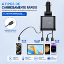 Starlight Charge Pro™ – Carregador Automotivo Premium 4 em 1 com Luz Estelar 120W