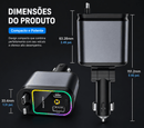 Starlight Charge Pro™ – Carregador Automotivo Premium 4 em 1 com Luz Estelar 120W