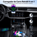 Starlight Charge Pro™ – Carregador Automotivo Premium 4 em 1 com Luz Estelar 120W