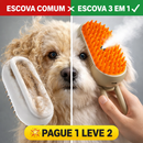 A16 -Escova a Vapor 3 em 1 para Pets – Limpa, Desembaraça e Massageia