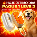 A16 -Escova a Vapor 3 em 1 para Pets – Limpa, Desembaraça e Massageia