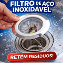 Kit de 5 Filtros de Ralo em Aço Inoxidável