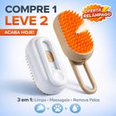 A16 -Escova a Vapor 3 em 1 para Pets – Limpa, Desembaraça e Massageia