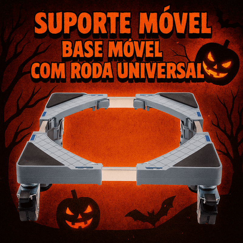 Suporte Ajustável com Rodas para Móveis