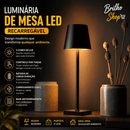 💡✨Abajur de Mesa LED Sem Fio Recarregável