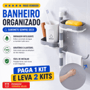 Saboneteira Autoadesiva Giratória Premium – Paga 1 Kit e Leva 2 Kits | Últimas Unidades