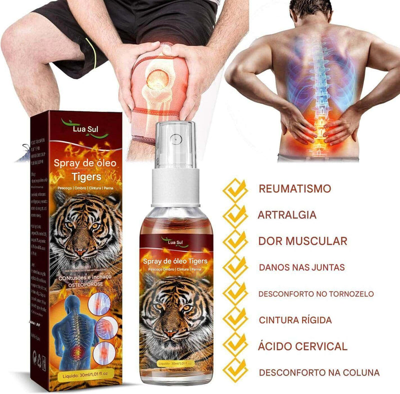 Tiger Oil Spray  – Alívio Rápido de Dores Musculares e Articulares - Brilho Shop 
