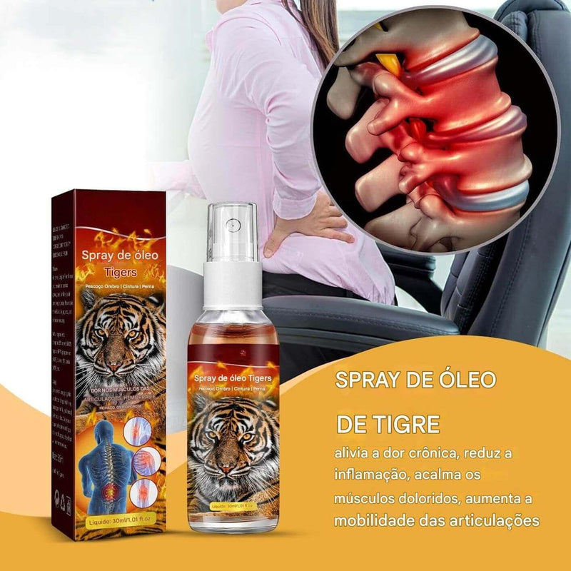 Tiger Oil Spray  – Alívio Rápido de Dores Musculares e Articulares - Brilho Shop 