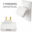 Adaptador Articulado 3 em 1 com Plug Giratório 90°