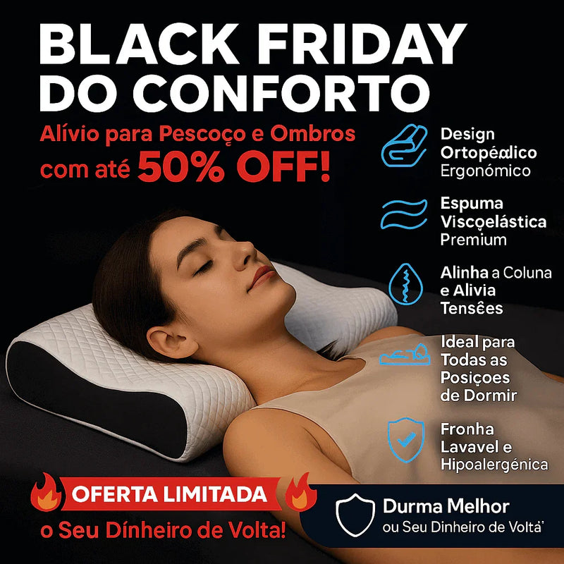 A04 - Travesseiro BioErgo – Alinhamento Saudável & Sono Profundo - Brilho Shop