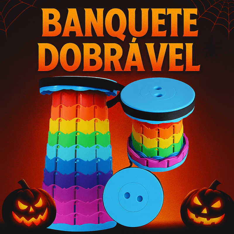 Banqueta Dobrável Telescópica