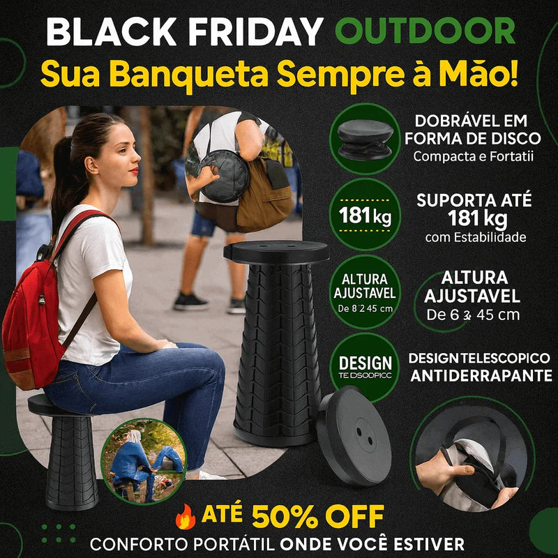 Banqueta Dobrável Telescópica - Brilho Shop