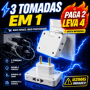 Adaptador Articulado 3 em 1 com Plug Giratório 90°