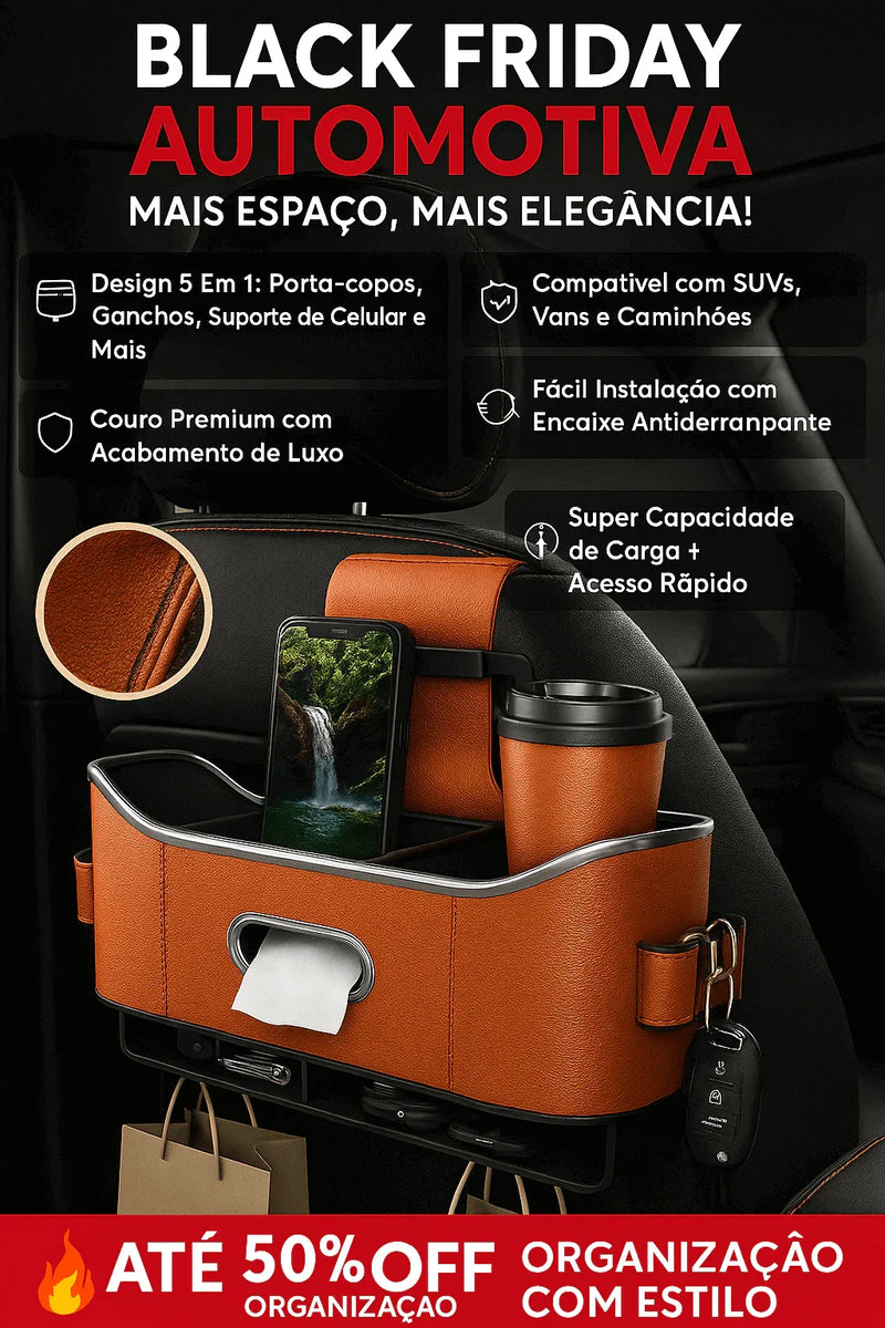 A23 - Bolsa para Encosto de Banco – Multifuncional e à Prova d'Água - Brilho Shop