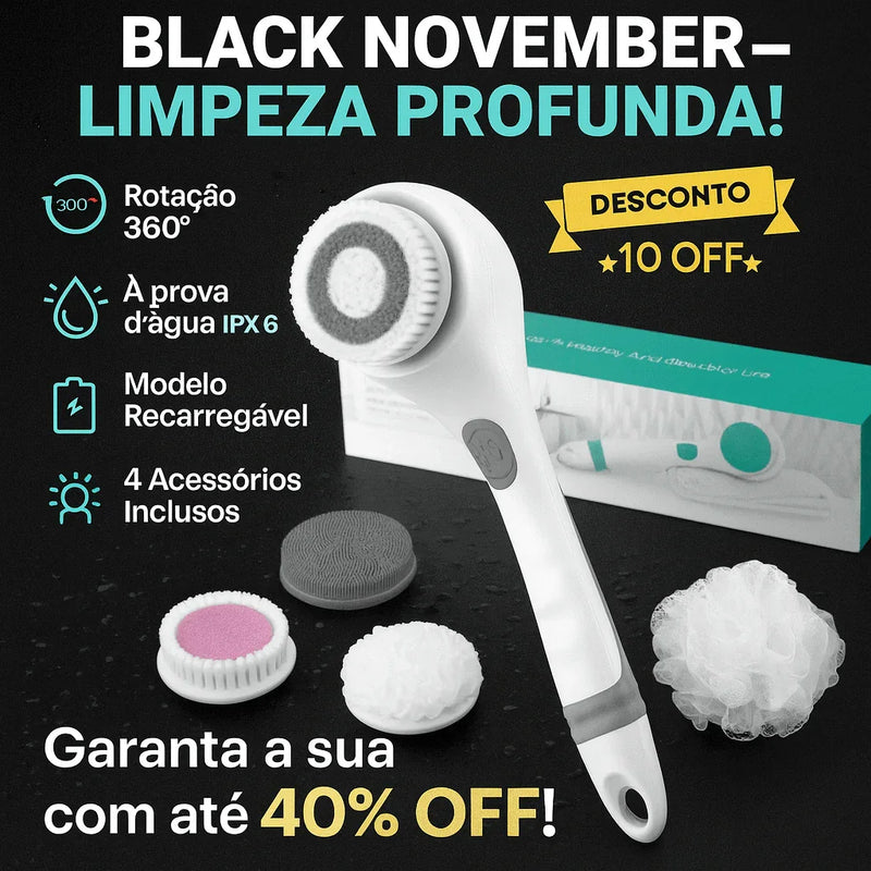 Escova Elétrica Corporal com Tecnologia Rotativa 360° - Brilho Shop
