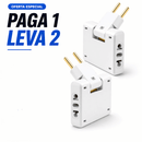 Adaptador Articulado 3 em 1 com Plug Giratório 90°