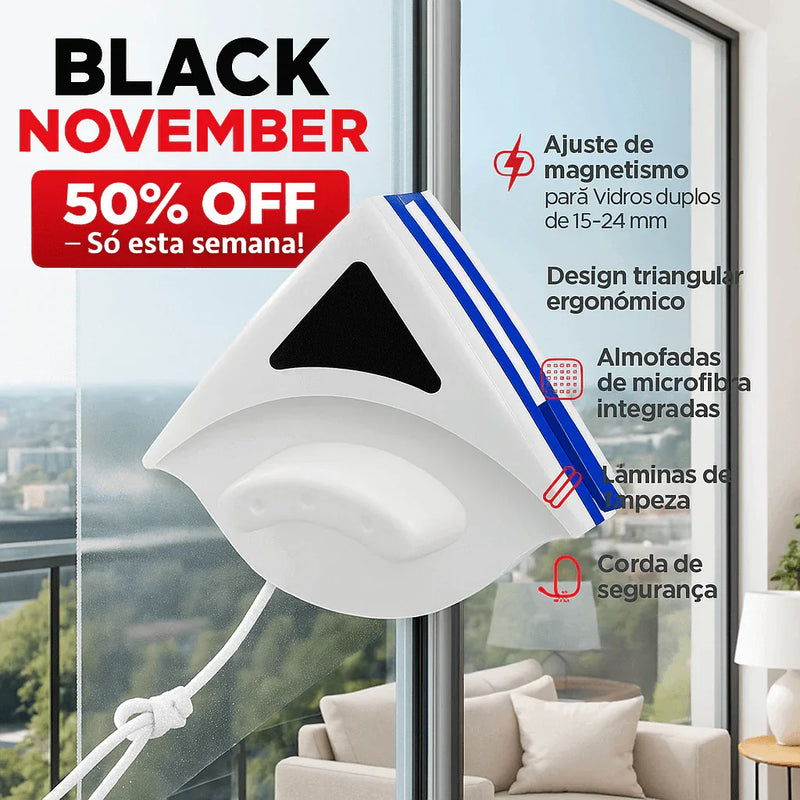 Limpador de Vidros Dupla Face Magnético - Brilho Shop